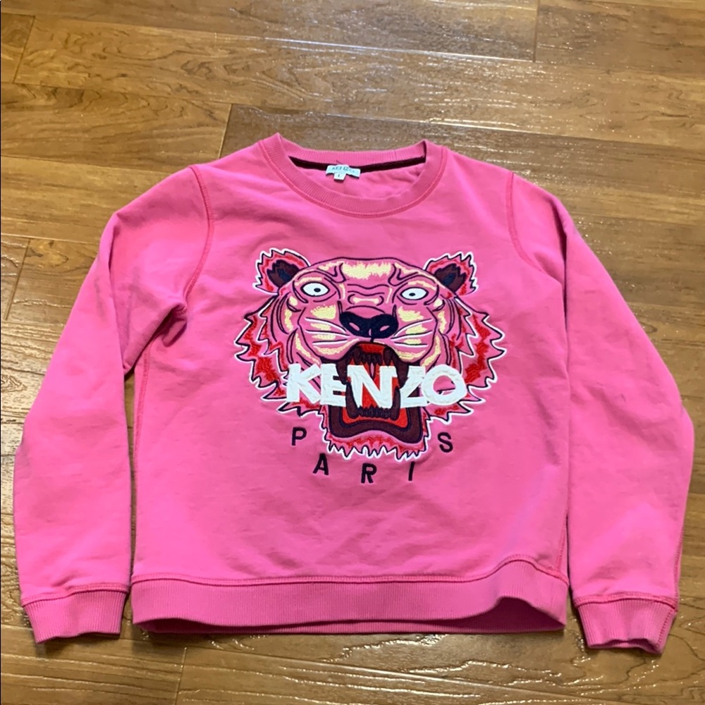 Kenzo Paris Pink Tiger Logo Sweatshirt